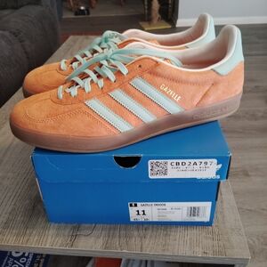 Adidas Gazelle Orange and Mint Men's Shoes